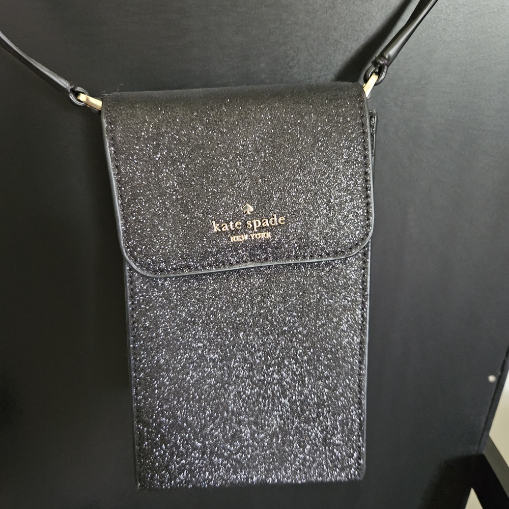 Kate Spade Black Glitter Crossbody Bag